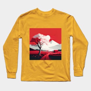 Japanese Zen Mountain Long Sleeve T-Shirt